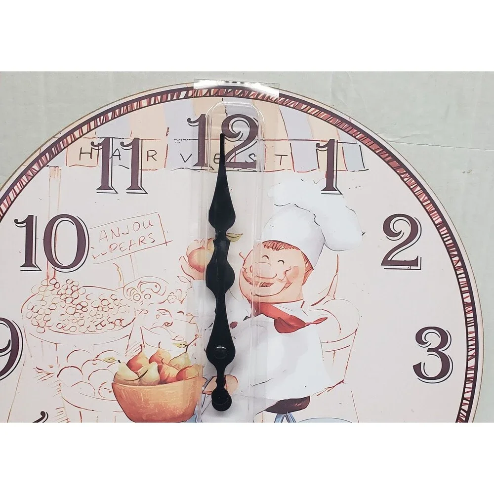 Kitchen Round Wall Wooden Clock (12